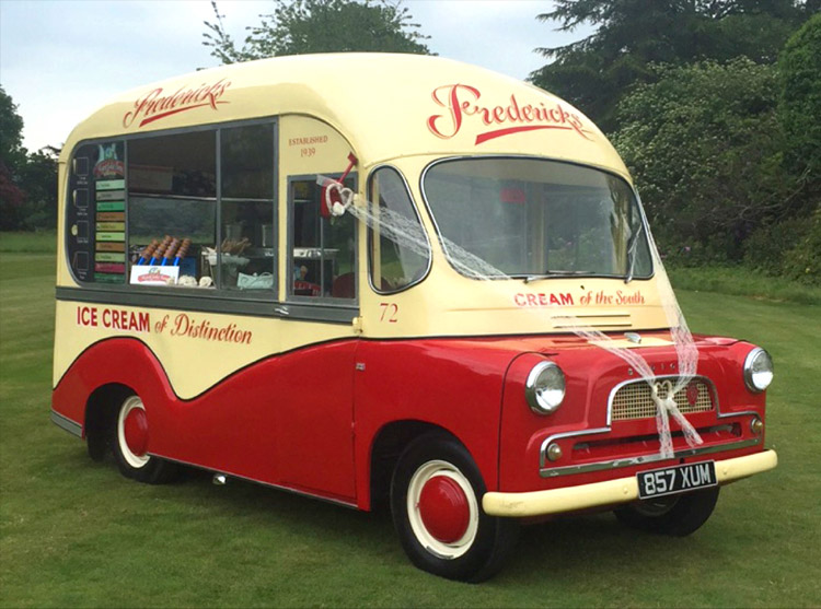 Photo of 1950s dairy scoop van