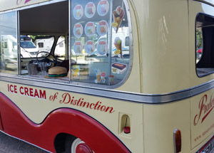 Sussex Vintage Ices restored Bedford Ice Cream Van
