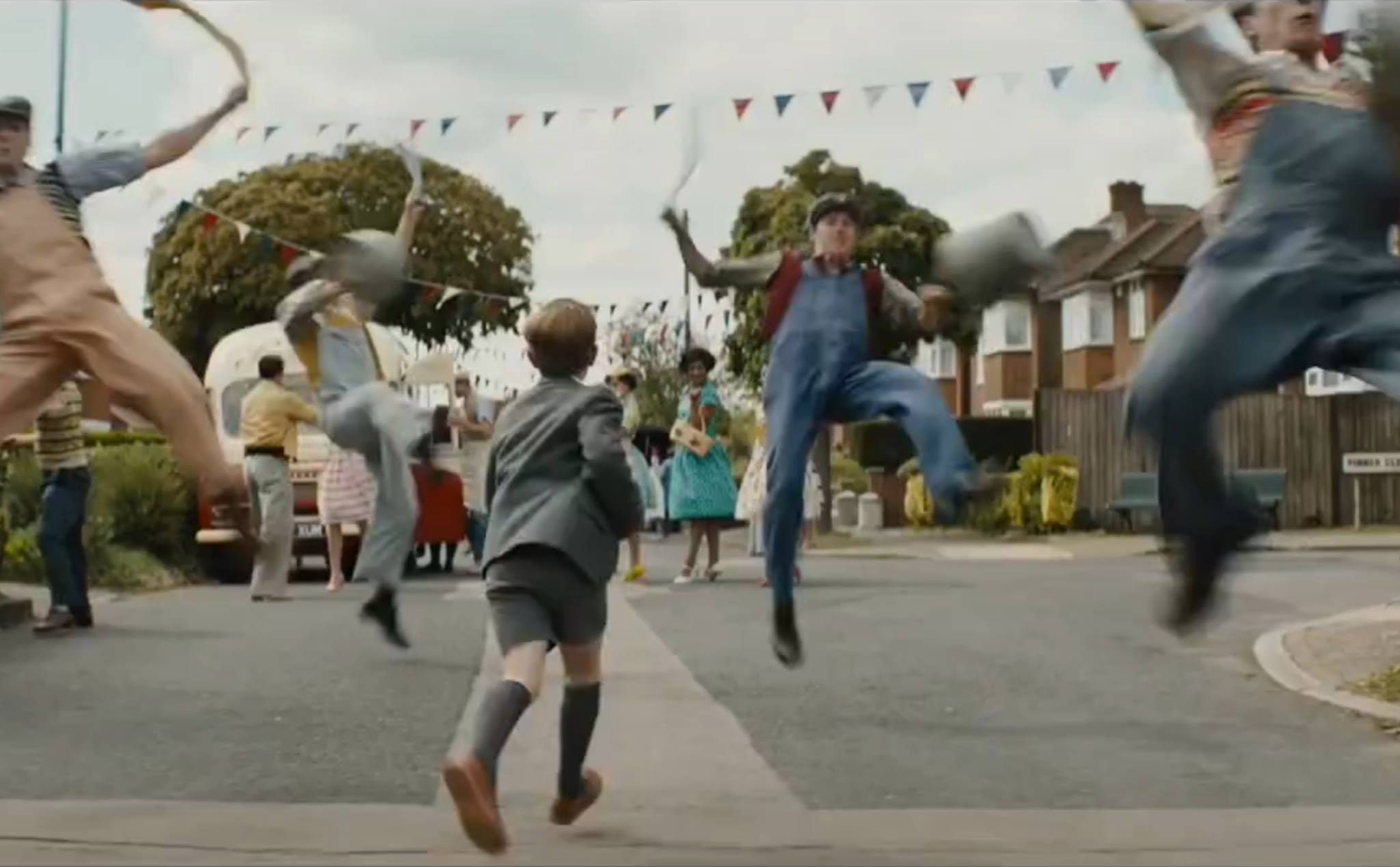 Sussex Vintage Ices ice cream Van on the filmset of Rocketman